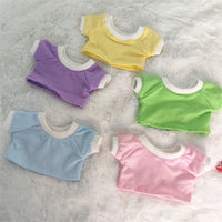 Cotton Doll T-Shirt and Denim Shorts Set for 20cm Dolls