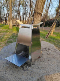 Portable Rocket Stove for Outdoor Camping, Fishing, and Travel - Lightweight Collapsible Wood Burning Stove