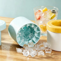 Silicone Ice Cube Tray with Storage Container, Easy Release Ice Maker Mold for Home Bar and Kitchen