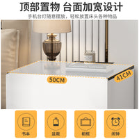 Bedside Storage Cabinet with Drawers and Shelves, Floor-Standing Organizer for Bedroom