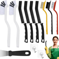 Multi-Purpose Crevice Cleaning Brush Set for Tiles, Grout, and Kitchenware
