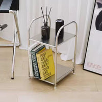 Stainless Steel Multi-layer Bathroom Storage Rack with Wheels