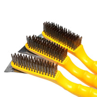 Stainless Steel Wire Brush Set for Industrial and Home Cleaning, Rust Removal, and Polishing
