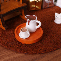 Christmas Dollhouse Miniature Fireplace Rocking Chair Set