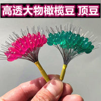 Silicone Olive-Shaped Space Beans for Fishing Rods, Large Size, 100-Pack