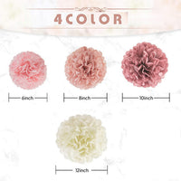 11-Piece Paper Flower Ball Set for Birthday Parties, Weddings, and Festive Decorations