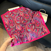 2026 Spring Fashion Versatile Square Silk Scarf 70cm Decorative Neck Scarf Sun Protection Travel Shawl for Women