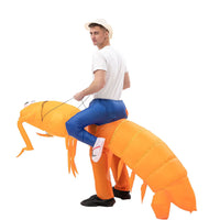 Halloween Inflatable Shrimp Costume Funny Animal Cosplay for Parties