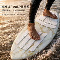 Wooden Fiberglass Skimboard for Kids and Adults - Beginner to Professional Non-Slip Beach Board