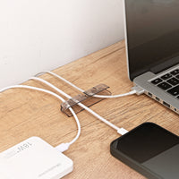 3-Pack Self-Adhesive Desktop Cable Organizer Clips for Data Cables and Wires