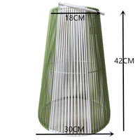 Solar Hand-Woven Rattan Lampshade for Indoor/Outdoor Home Decor