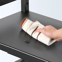 Retractable Microwave Oven Rack, Double-Layer Metal Kitchen Countertop Storage Shelf