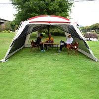 Alltel Outdoor Canopy Tent for 6-10 Person, Portable Beach Sunshade Shelter, Waterproof Fishing Awning