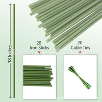Bendable Plant Support Stakes for Potted Plants and Climbing Vines, Garden Plant Support Rods