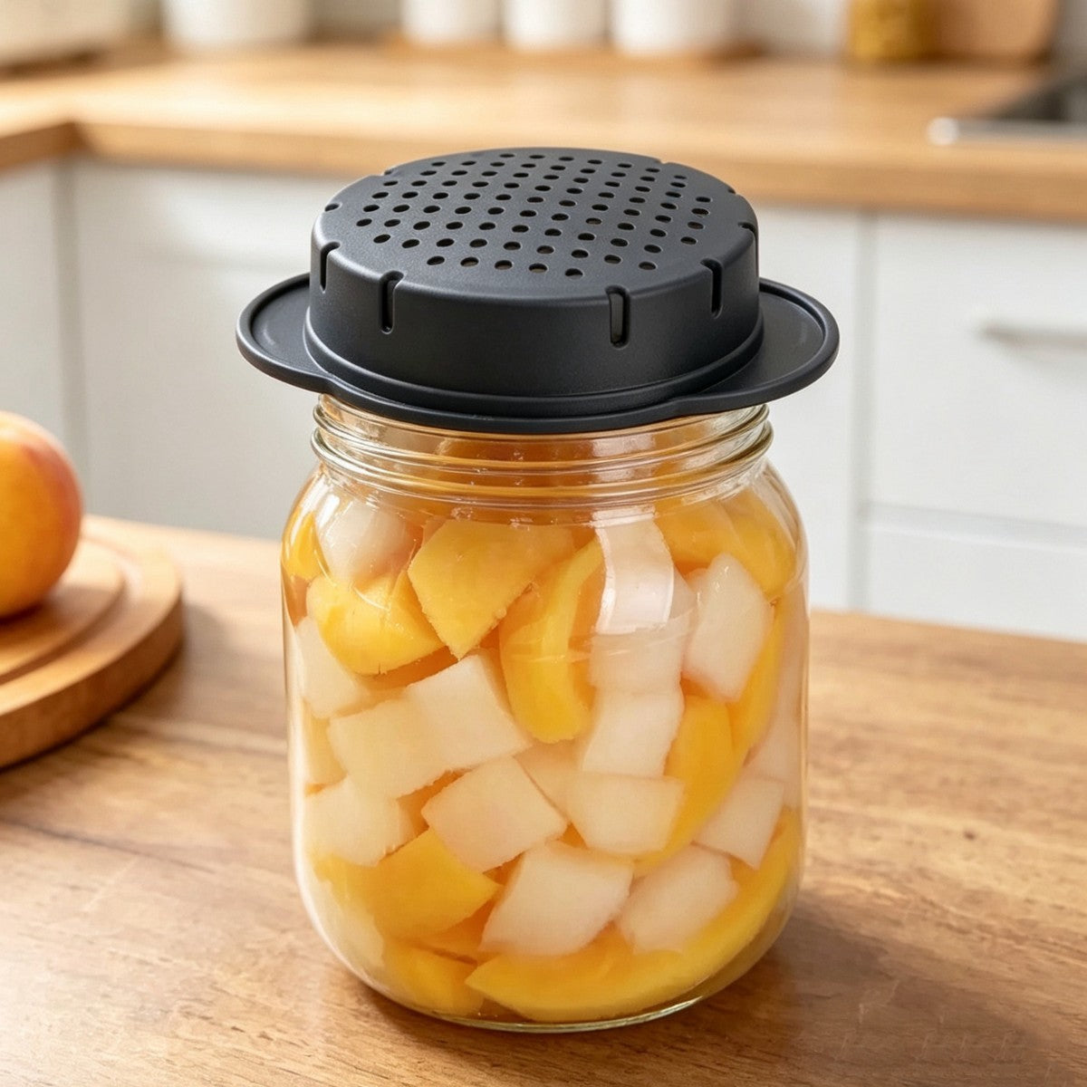 Plastic Can Strainer with Handle, Kitchen Sink Filter for Wide Mouth Cans