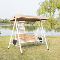 Outdoor Multi-Person Sunshade Swing Chair Patio Garden Leisure Rocking Chair Balcony Hanging Basket