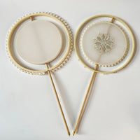 Chinese Style Round Fan Wedding Hand Fan DIY Material Kit for Hanfu