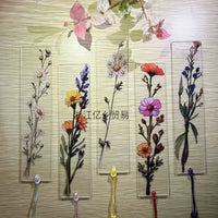 Acrylic Flower Bookmark Set with Tassels, 10-Pack