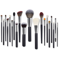 Makeup Brush Set with Soft Fiber Bristles and Storage Bag for Powder and Eyeshadow