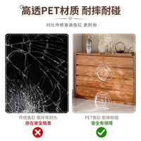 Clear Plastic Fish Tank Aquarium for Micro-Landscape and Turtle Habitat, Shatterproof Office Decor