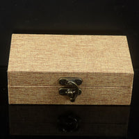 Vintage Style Linen Jewelry Gift Box for Stamps, Porcelain, and Small Items