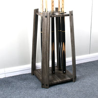 9-Hole Freestanding Billiard Cue Rack, Vintage Style Pool Cue Holder for Game Room