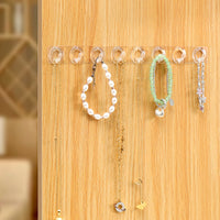 Wall-Mounted Mini Hook Rack for Necklaces & Accessories, No-Drill Entryway Organizer
