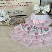 Handmade Pink Tulle Pet Dress for Small Dogs