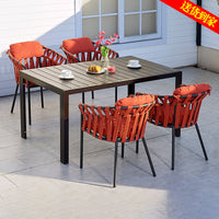 Rattan Wicker Outdoor Dining Set with Table and Chairs for Patio Garden Balcony