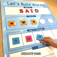 Large English Word Family & Word Builder Eraseable Posters