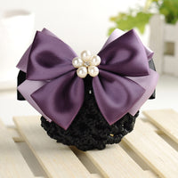 Professional Hairnet Bow Clip for Bank, Postal, Telecom, and Flight Attendant Uniforms