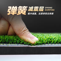 Golf Hitting Mat with Spring Swing Practice Pad, Thickened Double-Layer for Home Practice
