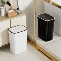 Slim Press-Top Trash Can for Home Living Room Bathroom Kitchen with Lid
