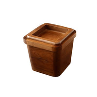 Walnut Wood Mini Desktop Trash Can with Lid or Lidless Option