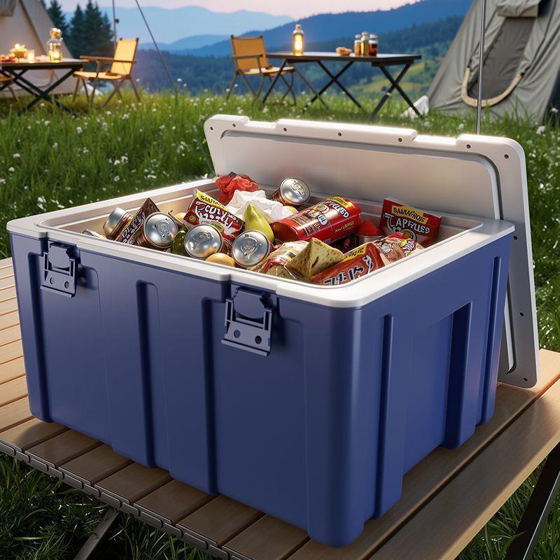 Portable Insulated Cooler Box for Outdoor Picnics, Camping, and Car Travel - Large Capacity Food and Beverage Storage