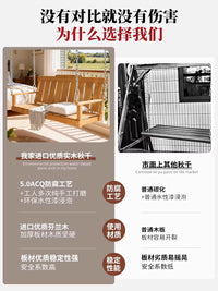 Indoor Wooden Hanging Swing Chair for Kids and Adults, Relaxing Hammock Basket for Living Room Balcony