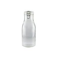 Glass Milk Juice Beverage Bottle with Handle for Storage and Fermentation