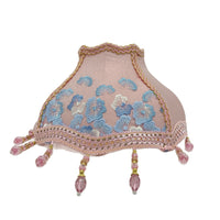 Floral Fabric Lampshade with E27 Screw Base, Princess Style Pendant Light Cover