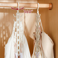 Multi-layer Rotating Hanger for Scarves, Belts, and Stockings - Closet Organizer