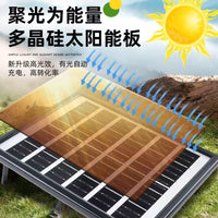 Portable Solar Camping Tent Fan with LED Light - Rechargeable Outdoor Lighting and Air Circulation