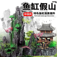 Aquarium Mountain Rock Decoration with Hiding Cave for Fish and Turtle Tanks