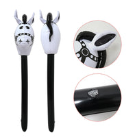 Inflatable Horse Head Stick Toy for Kids, Cartoon Stage Prop and Game Accessory