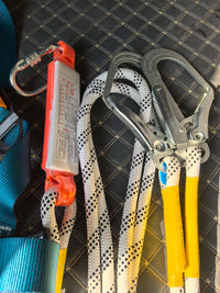 Full Body 5-Point Harness Fall Protection Safety Belt with Lanyard for Construction and High-Altitude Work