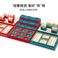 Traditional Style Jewelry Display Tray with Tiered Compartments for Beads, Bracelets and Collectibles