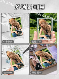 Popcorn Shell Card Brick Korean Entertainment Album Photocard Ins Style Transparent Resin Goo Card Polaroid Photo Storage