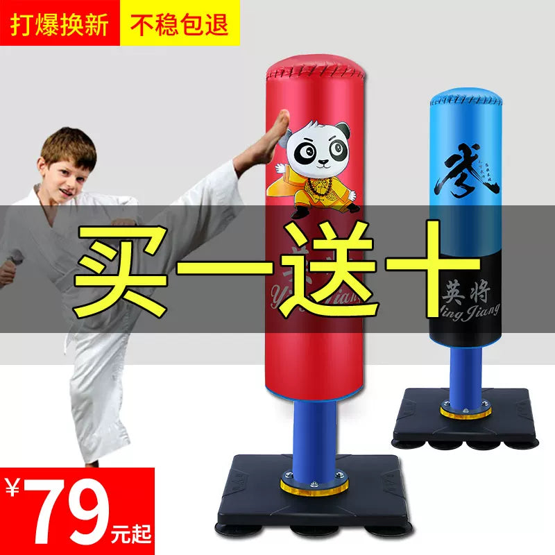 Kids' Freestanding Punching Bag with Gloves for Boxing Taekwondo Training