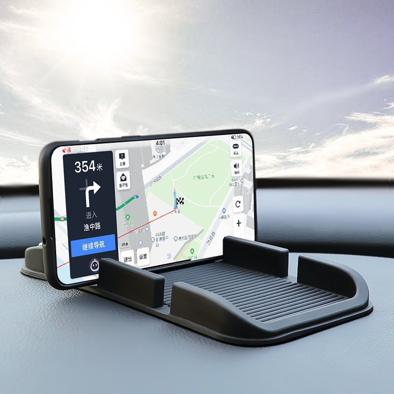 Universal Car Dashboard Phone Holder with Anti-Slip Mat and Navigation Support