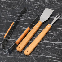 Zibo BBQ Camping Stainless Steel Grilling Tool Set - Portable Outdoor Barbecue Utensil Kit