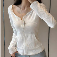 Women's Hooded Zip-Up Sun Protection Long Sleeve T-Shirt Cardigan
