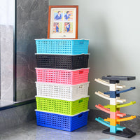 Fuqiang FQ926 A4 Stackable File Basket with Lid, Large Capacity Office Document Organizer